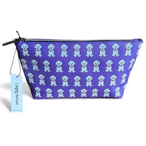 NWT Marc Tetro Bichon Cosmetic Bag NWT • Purple Dog Print •